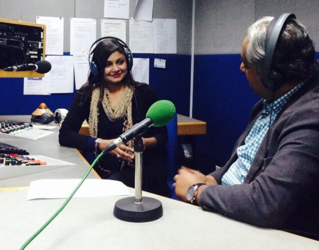 At BBC Radio studio